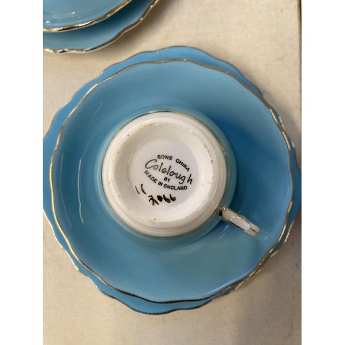 1276 - Fifty seven pieces of Colclough pale blue and white bone china