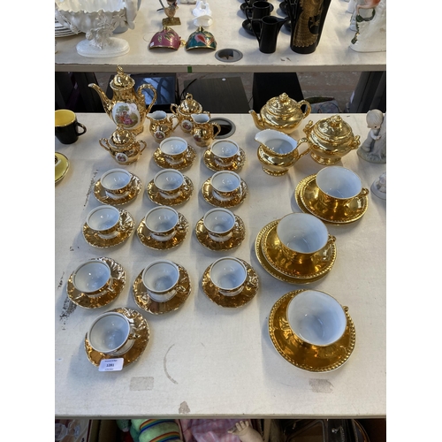 1281 - Forty pieces of gold lustre ceramics, eleven pieces of Royal Worcester and twenty nine pieces of Bon... 