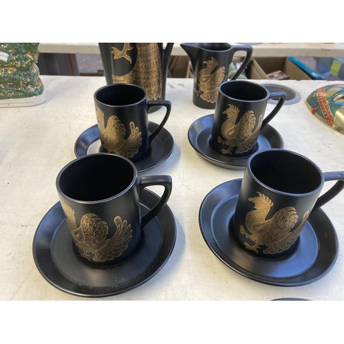 1290 - A Portmeirion Pottery Phoenix pattern fifteen piece coffee set