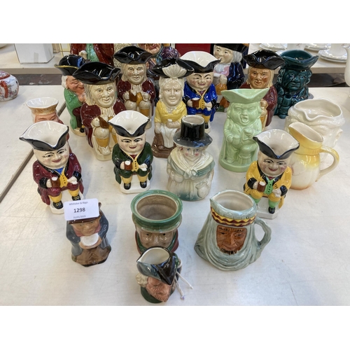 1298 - Twenty two ceramic Toby and character jugs to include Royal Doulton Robin Hood, Shorter & Son Ltd Lo... 