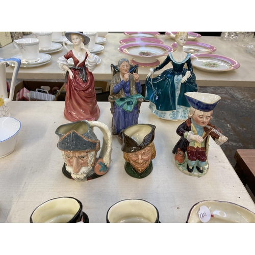 1300 - Nine pieces of ceramics to include Royal Doulton A Stitch in Time figurine - HN2352, Royal Doulton J... 