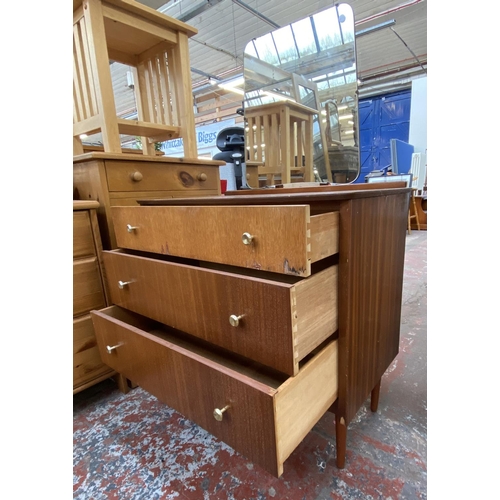 1135A - A mid 20th century tola wood dressing chest - approx. 127cm high x 78cm wide x 42cm deep