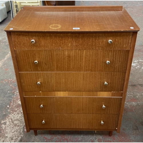 1135B - A mid 20th century tola wood chest of drawers - approx. 107cm high x 78cm wide x 43cm deep