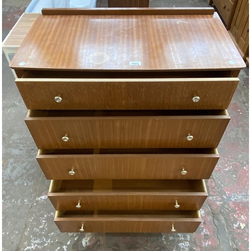 1135B - A mid 20th century tola wood chest of drawers - approx. 107cm high x 78cm wide x 43cm deep