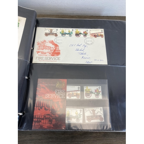 1398 - Five folders containing First Day Covers and stamps