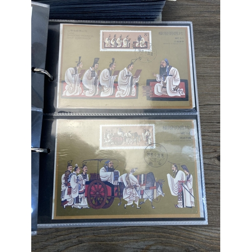 1402 - Nine albums containing postcards