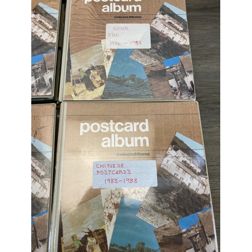 1402 - Nine albums containing postcards