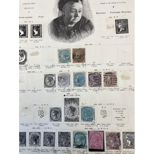 1405 - A collection of Victorian and later worldwide stamps to include India, Morocco etc.