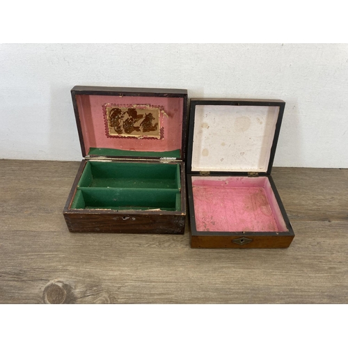 1438 - Four wooden boxes, one 19th century R. Adams mahogany gun case, one Pilkington Bros Ltd of St Helens... 