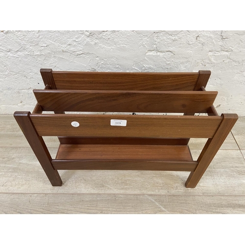 1174 - A 1960s Richard Hornby for Fyne Ladye Furniture teak magazine rack - approx. 36cm high x 20cm wide x... 