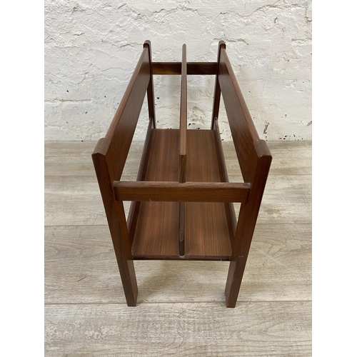 1174 - A 1960s Richard Hornby for Fyne Ladye Furniture teak magazine rack - approx. 36cm high x 20cm wide x... 