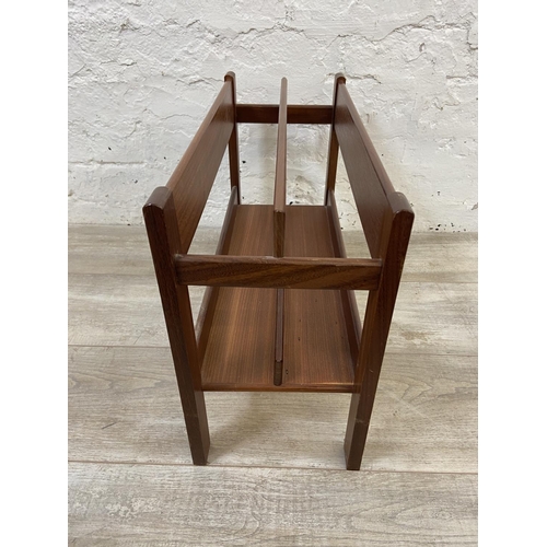 1174 - A 1960s Richard Hornby for Fyne Ladye Furniture teak magazine rack - approx. 36cm high x 20cm wide x... 