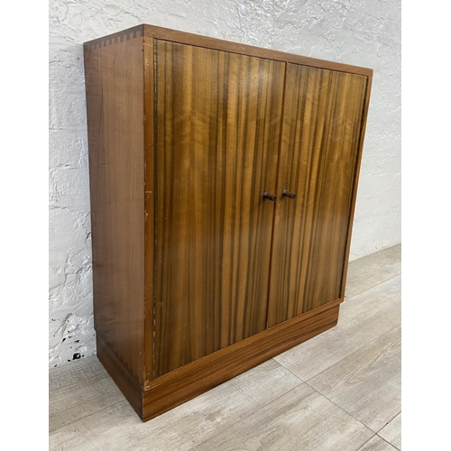 1175 - A mid 20th century walnut cabinet - approx. 78cm high x 69cm wide x 28cm deep