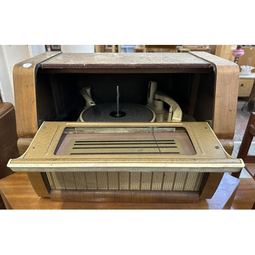 1505 - A mid 1950s Regentone multi 99 radiogram comprising BSR Monarch three-speed autochanger turntable an... 