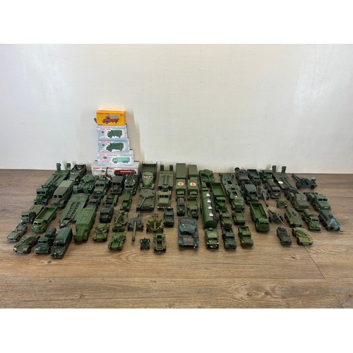 1349 - A collection of unboxed military diecast model vehicles to include Dinky Supertoys 651 Centurion tan... 