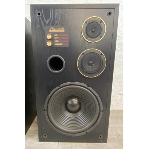 1482 - A pair of Acoustic Studio Monitor Series 3311 8Ω three-way hi-fi speakers with hi and mid frequency ... 