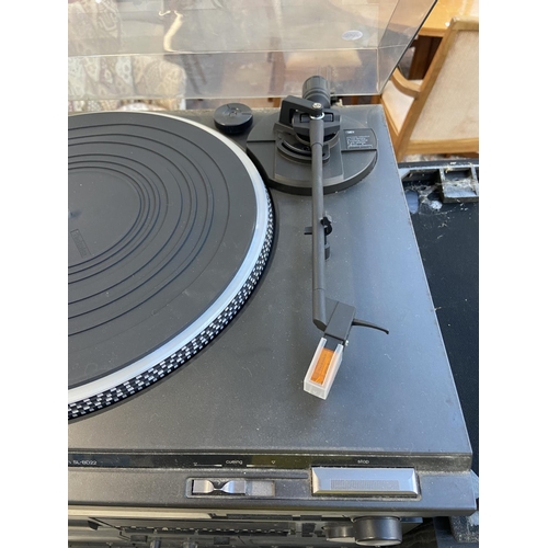 1487 - Six items of hi-fi, one Technics SL-BD22 two-speed automatic turntable, one Technics ST-GT350 synthe... 