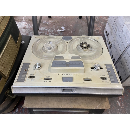 1487A - Five vintage reel to reel players, one Sharp RD-303E, one Fidelity, one Civic, one Elizabethan and C... 