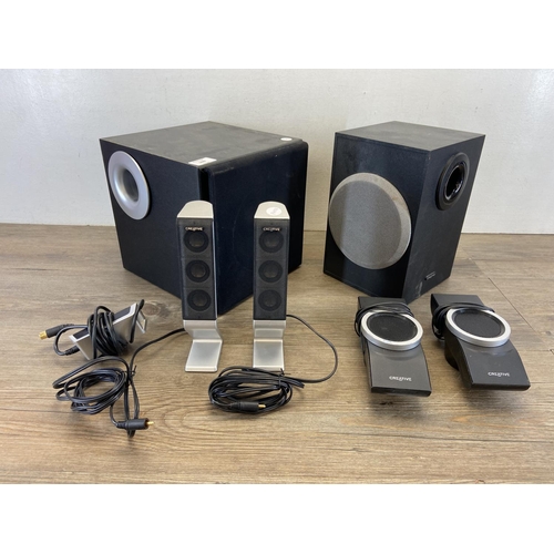 1489 - Six Creative speakers to include Inspire M2600, Active 
I-Trigue 2.1 subwoofer with bass level contr... 