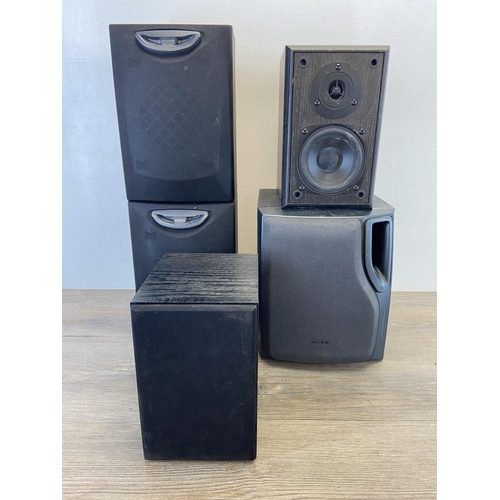 1491 - Five speakers to include, one Gale SAT10 8Ω, one Aiwa SX-NV200 4Ω etc.