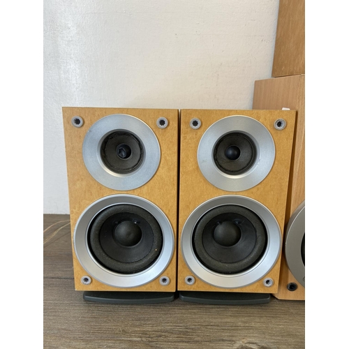 1492 - Four pairs of Panasonic speakers to include SB-PM25 6Ω, SB-PM17 6Ω, SB-PM22 6Ω etc.