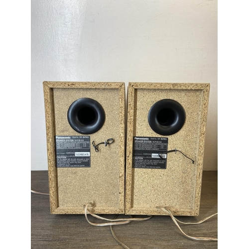 1492 - Four pairs of Panasonic speakers to include SB-PM25 6Ω, SB-PM17 6Ω, SB-PM22 6Ω etc.