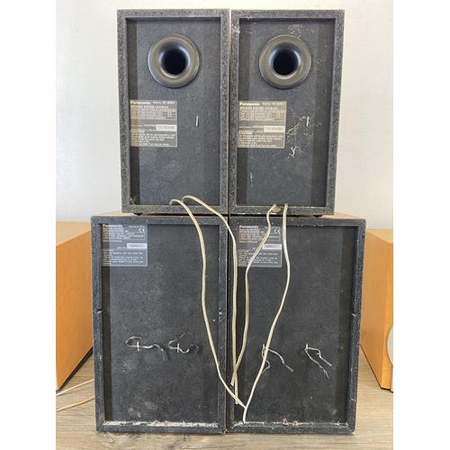 1492 - Four pairs of Panasonic speakers to include SB-PM25 6Ω, SB-PM17 6Ω, SB-PM22 6Ω etc.