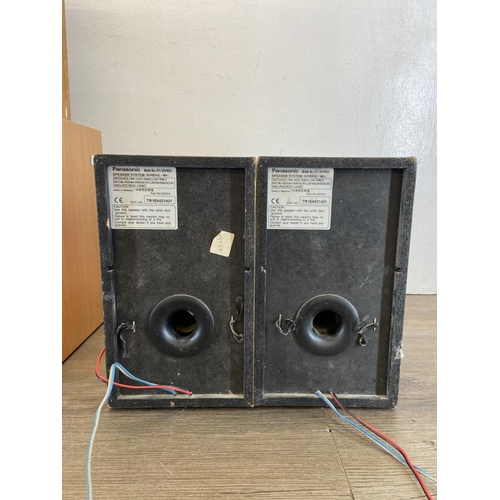 1492 - Four pairs of Panasonic speakers to include SB-PM25 6Ω, SB-PM17 6Ω, SB-PM22 6Ω etc.