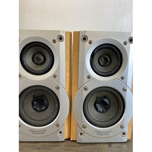 1492 - Four pairs of Panasonic speakers to include SB-PM25 6Ω, SB-PM17 6Ω, SB-PM22 6Ω etc.