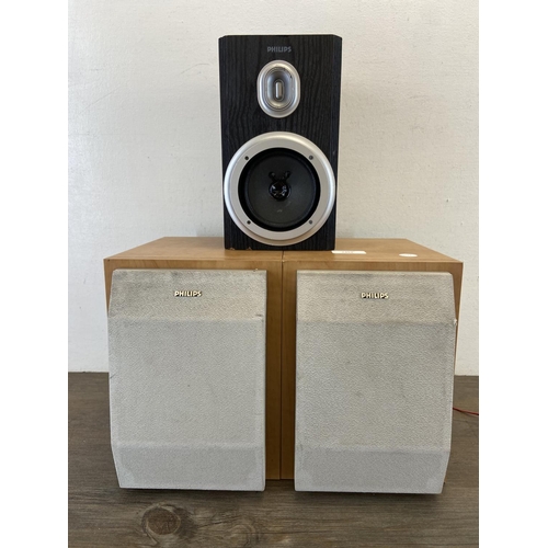 1493 - Three Philips speakers, one pair of FWB-MC50/00 and one MC146/147