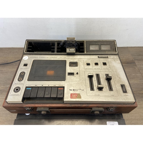 1499 - Two items of hi-fi, one Panasonic SG-X7L cassette recorder/three band receiver and one Sony TC-133 c... 