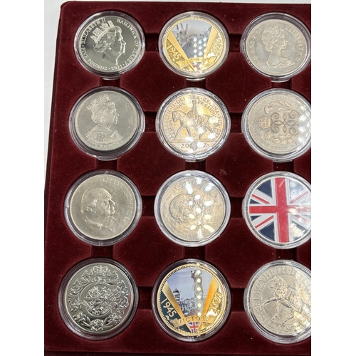 2296 - Twenty four British commemorative coins