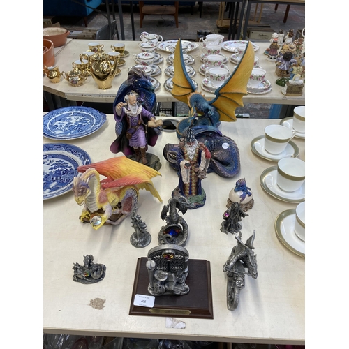 405 - Thirteen assorted fantasy figurines to include WAPW for Tudor Mint King of the Road, WAPW for Tudor ... 