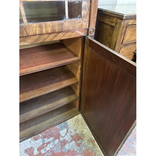 24 - A 19th century mahogany glazed bookcase - approx. 227cm high x 121cm wide x 50cm deep