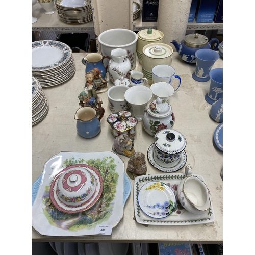 400 - Twenty five pieces of ceramics to include Shelley Woodland 13348 plate, two Beswick Beatrix Potter f... 