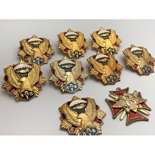 2368 - Nine Russian military badges