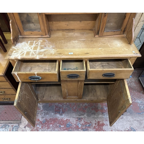 102 - A Victorian pine dresser - approx. 178cm high x 122cm wide x 45cm deep