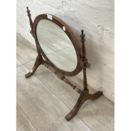 16 - A 19th century mahogany framed swing dressing table mirror - approx. 45cm high x 47cm wide x 25cm de... 