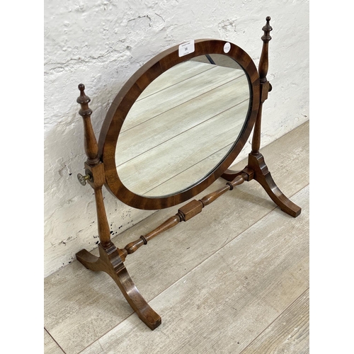 16 - A 19th century mahogany framed swing dressing table mirror - approx. 45cm high x 47cm wide x 25cm de... 