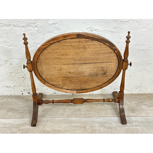 16 - A 19th century mahogany framed swing dressing table mirror - approx. 45cm high x 47cm wide x 25cm de... 