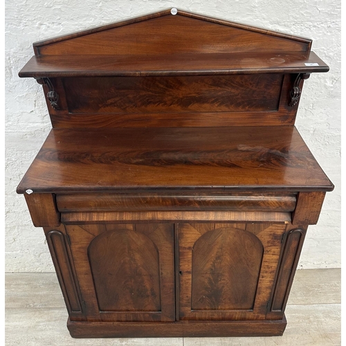 34 - A Victorian mahogany chiffonier - approx. 125cm high x 90cm wide x 38cm deep