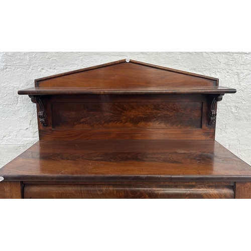 34 - A Victorian mahogany chiffonier - approx. 125cm high x 90cm wide x 38cm deep