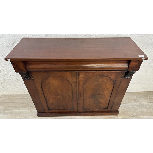 42 - A Victorian mahogany chiffonier - approx. 94cm high x 105cm wide x 37cm deep