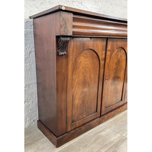 42 - A Victorian mahogany chiffonier - approx. 94cm high x 105cm wide x 37cm deep