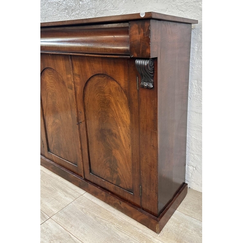 42 - A Victorian mahogany chiffonier - approx. 94cm high x 105cm wide x 37cm deep