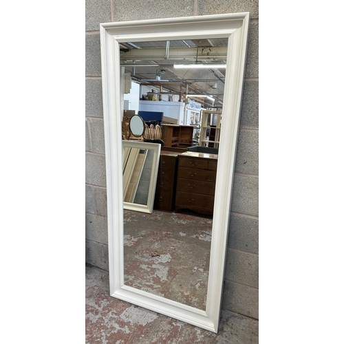 44 - Three IKEA framed wall mirrors - largest approx. 190cm x 94cm