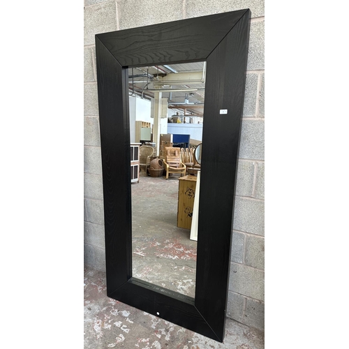 44 - Three IKEA framed wall mirrors - largest approx. 190cm x 94cm