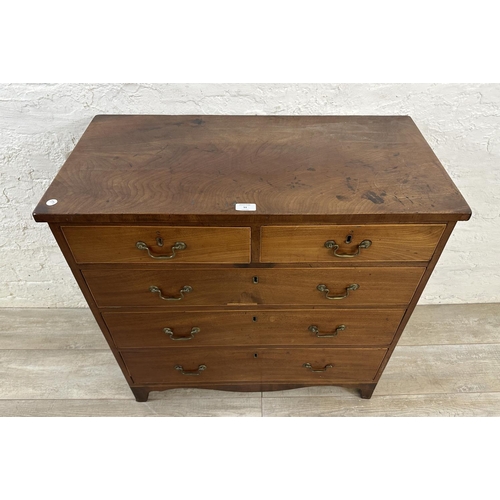 51 - A George III inlaid mahogany chest of drawers - approx. 78cm high x 81cm wide x 41cm deep