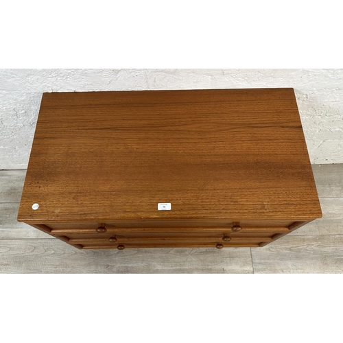 73 - A G Plan teak chest of drawers - approx. 60cm high x 86cm wide x 46cm deep