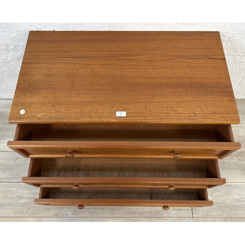 73 - A G Plan teak chest of drawers - approx. 60cm high x 86cm wide x 46cm deep